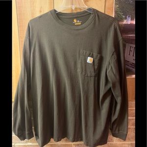 Carhart crewneck T-shirt longsleeve brown XXL